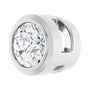 Sapphire Row Lab-Grown Diamond Round Bezel Slide Pendant - 14K White Gold, 1/10 ctw (view 2)
