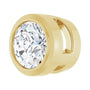 Sapphire Row Lab-Grown Diamond Round Bezel Slide Pendant - 14K Yellow Gold, 1/6 ctw (view 2)