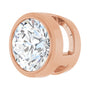 Sapphire Row Lab-Grown Diamond Round Bezel Slide Pendant - 14K Rose Gold, 1/2 ctw (view 2)