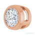 Sapphire Row Lab-Grown Diamond Round Bezel Slide Pendant - 14K Rose Gold, 1/3 ctw (view 2)