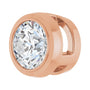 Sapphire Row Lab-Grown Diamond Round Bezel Slide Pendant - 14K Rose Gold, 1/3 ctw (view 2)