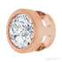 Sapphire Row Lab-Grown Diamond Round Bezel Slide Pendant - 14K Rose Gold, 1/4 ctw (view 2)