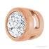 Sapphire Row Lab-Grown Diamond Round Bezel Slide Pendant - 14K Rose Gold, 1/6 ctw (view 2)