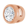 Sapphire Row Lab-Grown Diamond Round Bezel Slide Pendant - 14K Rose Gold, 1/6 ctw (view 2)