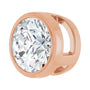 Sapphire Row Lab-Grown Diamond Round Bezel Slide Pendant - 14K Rose Gold, 3/4 ctw (view 2)