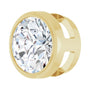 Sapphire Row Lab-Grown Diamond Round Bezel Slide Pendant - 14K Yellow Gold, 1 ctw (view 2)