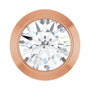 Sapphire Row Lab-Grown Diamond Round Bezel Slide Pendant - 14K Rose Gold, 1/10 ctw