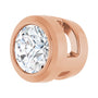 Sapphire Row Lab-Grown Diamond Round Bezel Slide Pendant - 14K Rose Gold, 1/10 ctw (view 2)