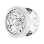 Sapphire Row Lab-Grown Diamond Round Bezel Slide Pendant - 14K White Gold, 1/4 ctw (view 2)