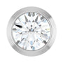 Sapphire Row Lab-Grown Diamond Round Bezel Slide Pendant - 14K White Gold, 1/6 ctw