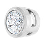Sapphire Row Lab-Grown Diamond Round Bezel Slide Pendant - 14K White Gold, 1/6 ctw (view 2)