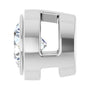 Sapphire Row Lab-Grown Diamond Round Bezel Slide Pendant - 14K White Gold, 1/6 ctw (view 3)