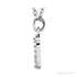 Sapphire Row Natural Diamond Lowercase Initial Necklace - a, 14K White Gold (view 2)