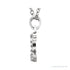 Sapphire Row Natural Diamond Lowercase Initial Necklace - c, 14K White Gold (view 2)