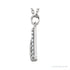 Sapphire Row Natural Diamond Lowercase Initial Necklace - d, 14K White Gold (view 2)