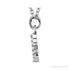 Sapphire Row Natural Diamond Lowercase Initial Necklace - e, 14K White Gold (view 2)