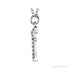 Sapphire Row Natural Diamond Lowercase Initial Necklace - f, 14K White Gold (view 2)