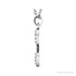 Sapphire Row Natural Diamond Lowercase Initial Necklace - g, 14K White Gold (view 2)