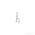 Sapphire Row Natural Diamond Lowercase Initial Necklace - h, 14K White Gold
