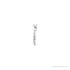 Sapphire Row Natural Diamond Lowercase Initial Necklace - h, 14K White Gold (view 2)
