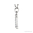 Sapphire Row Natural Diamond Lowercase Initial Necklace - i, 14K White Gold (view 2)
