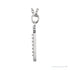 Sapphire Row Natural Diamond Lowercase Initial Necklace - j, 14K White Gold (view 2)
