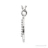 Sapphire Row Natural Diamond Lowercase Initial Necklace - k, 14K White Gold (view 2)