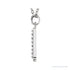 Sapphire Row Natural Diamond Lowercase Initial Necklace - l, 14K White Gold (view 2)