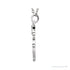 Sapphire Row Natural Diamond Lowercase Initial Necklace - m, 14K White Gold (view 2)