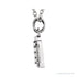 Sapphire Row Natural Diamond Lowercase Initial Necklace - n, 14K White Gold (view 2)