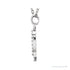 Sapphire Row Natural Diamond Lowercase Initial Necklace - p, 14K White Gold (view 2)