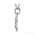 Sapphire Row Natural Diamond Lowercase Initial Necklace - r, 14K White Gold (view 2)