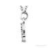 Sapphire Row Natural Diamond Lowercase Initial Necklace - s, 14K White Gold (view 2)
