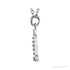 Sapphire Row Natural Diamond Lowercase Initial Necklace - t, 14K White Gold (view 2)