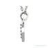 Sapphire Row Natural Diamond Lowercase Initial Necklace - v, 14K White Gold (view 2)