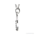Sapphire Row Natural Diamond Lowercase Initial Necklace - w, 14K White Gold (view 2)