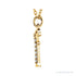 Sapphire Row Natural Diamond Lowercase Initial Necklace - f, 14K Yellow Gold (view 2)