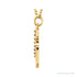 Sapphire Row Natural Diamond Lowercase Initial Necklace - h, 14K Yellow Gold (view 2)
