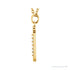 Sapphire Row Natural Diamond Lowercase Initial Necklace - j, 14K Yellow Gold (view 2)