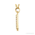 Sapphire Row Natural Diamond Lowercase Initial Necklace - l, 14K Yellow Gold (view 2)