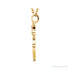 Sapphire Row Natural Diamond Lowercase Initial Necklace - m, 14K Yellow Gold (view 2)