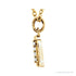 Sapphire Row Natural Diamond Lowercase Initial Necklace - n, 14K Yellow Gold (view 2)