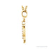 Sapphire Row Natural Diamond Lowercase Initial Necklace - p, 14K Yellow Gold (view 2)