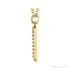 Sapphire Row Natural Diamond Lowercase Initial Necklace - q, 14K Yellow Gold (view 2)