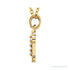 Sapphire Row Natural Diamond Lowercase Initial Necklace - r, 14K Yellow Gold (view 2)