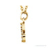 Sapphire Row Natural Diamond Lowercase Initial Necklace - s, 14K Yellow Gold (view 2)