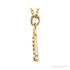 Sapphire Row Natural Diamond Lowercase Initial Necklace - t, 14K Yellow Gold (view 2)