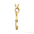 Sapphire Row Natural Diamond Lowercase Initial Necklace - w, 14K Yellow Gold (view 2)