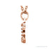 Sapphire Row Natural Diamond Lowercase Initial Necklace - c, 14K Rose Gold (view 2)