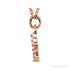 Sapphire Row Natural Diamond Lowercase Initial Necklace - e, 14K Rose Gold (view 2)